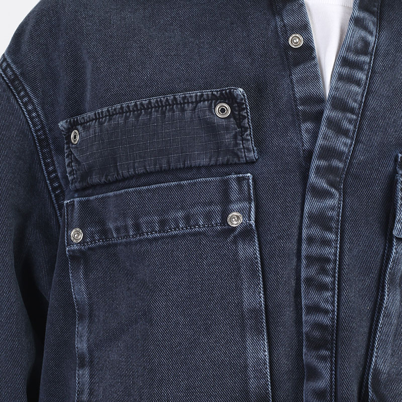 мужская синяя куртка Carhartt WIP Monterey Shirt Jac I030291-dark navy - цена, описание, фото 5